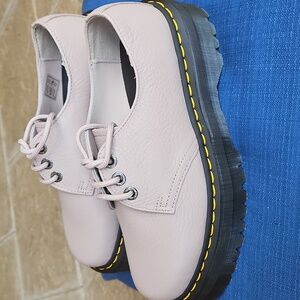 W9, M8- Dr Martens 1461 (31167) Platform Oxford Shoes Pisa Leather Vintage Taupe
